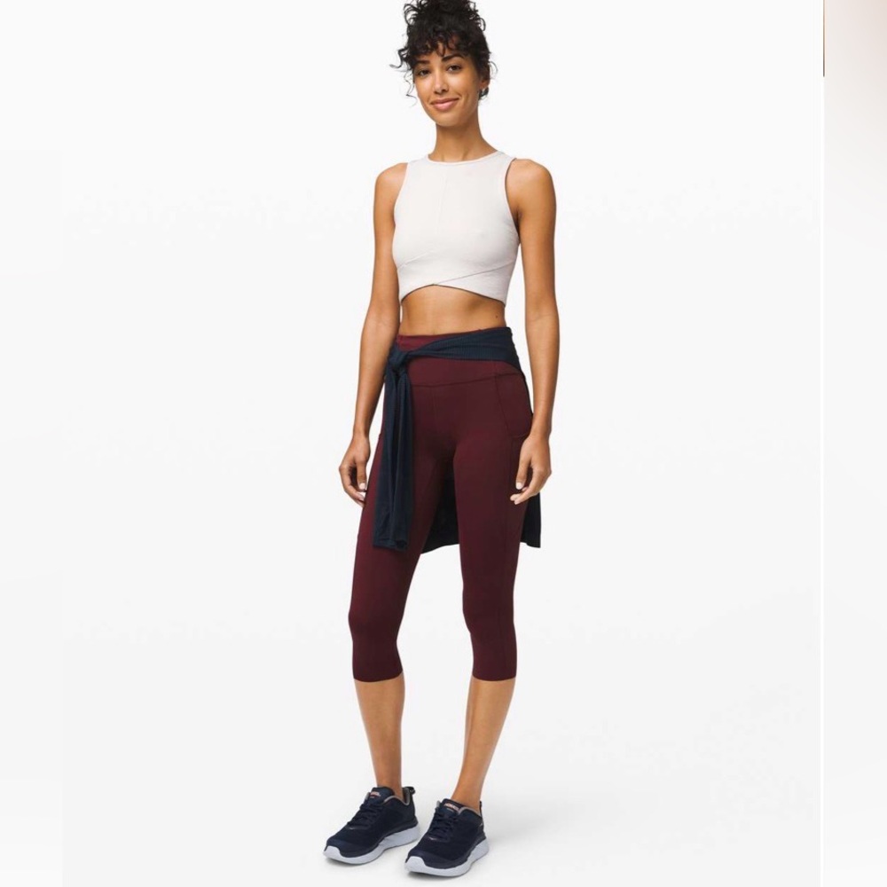 Lululemon Fast and Free High Rise Crop II, Nulux, sz 6